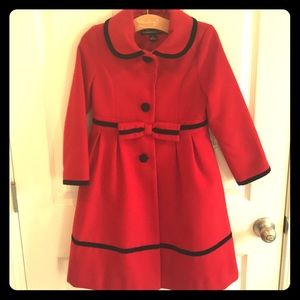 Rothschild Scarlet Dress Coat w Black Velvet Trim
